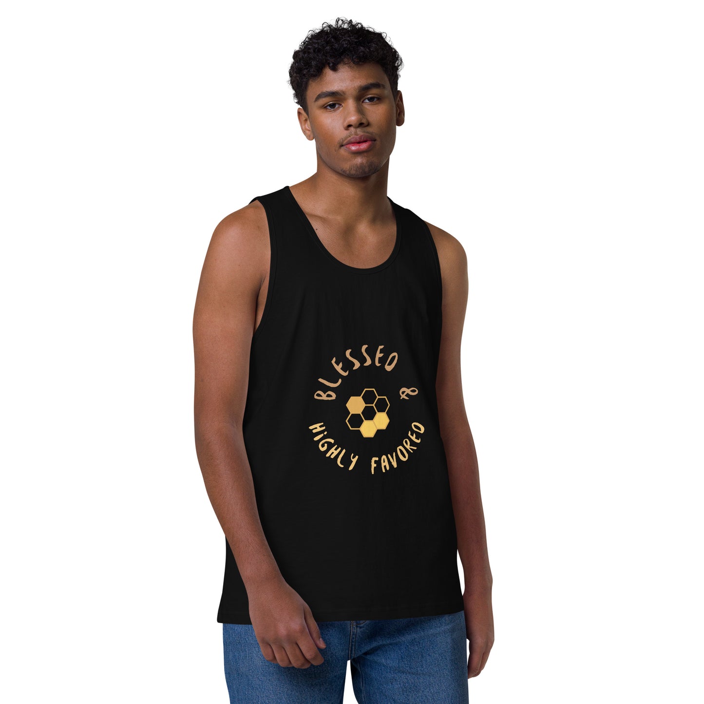 Men’s Blessed & Favored premium tank top