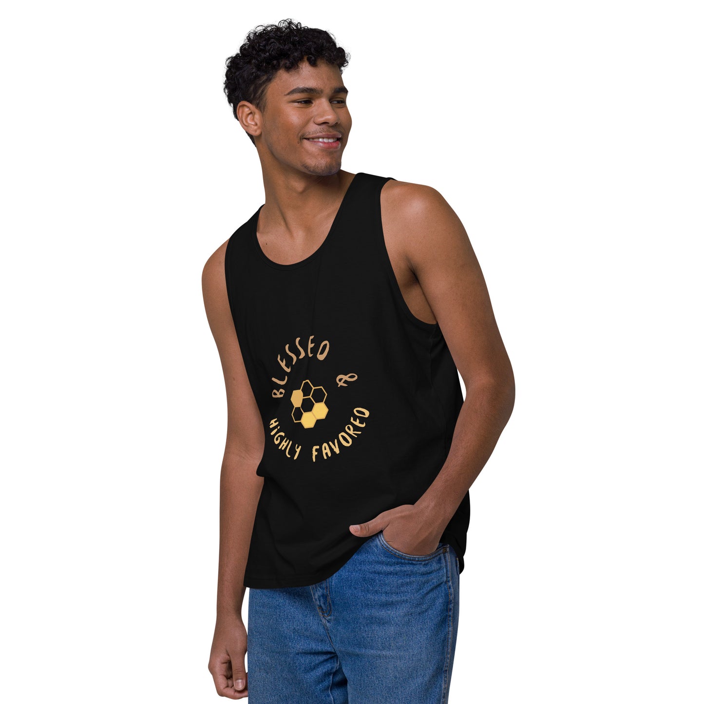 Men’s Blessed & Favored premium tank top