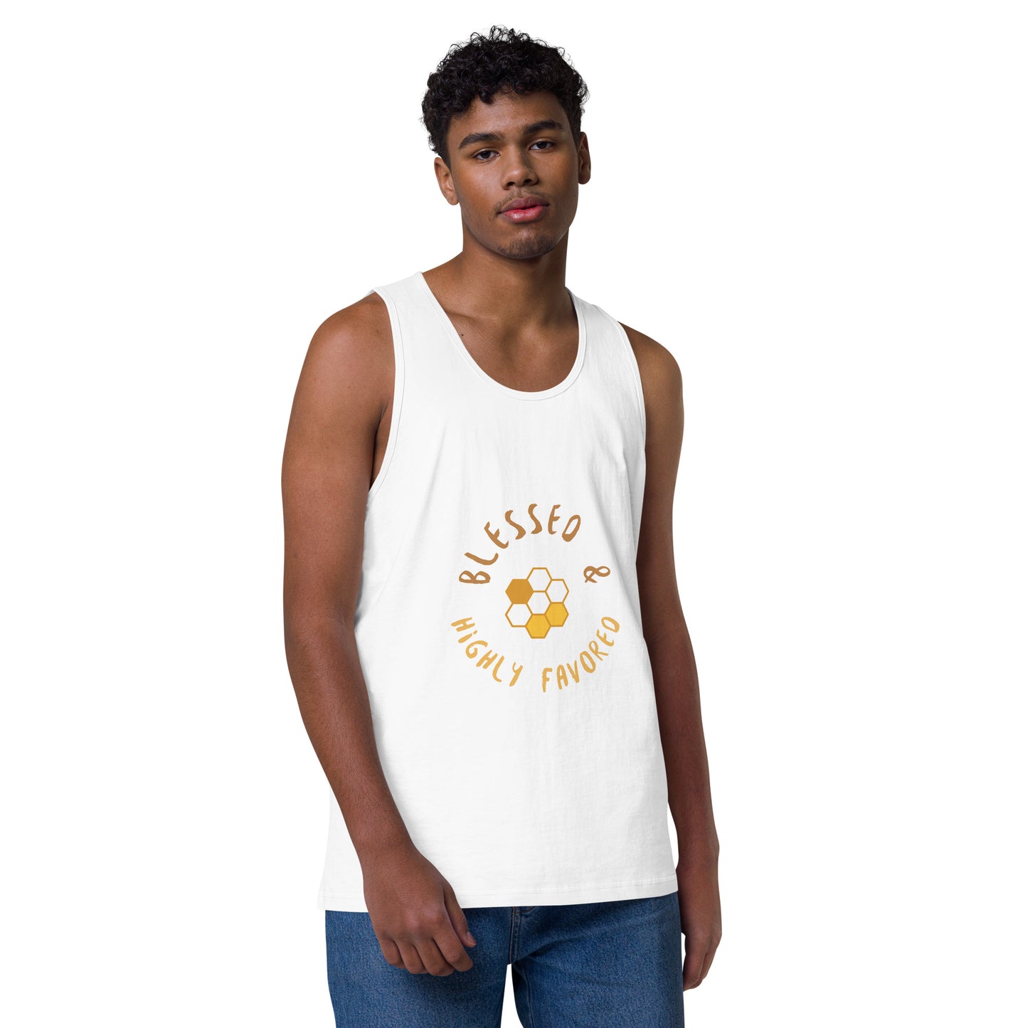 Men’s Blessed & Favored premium tank top