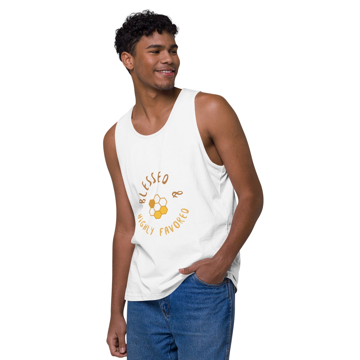 Men’s Blessed & Favored premium tank top