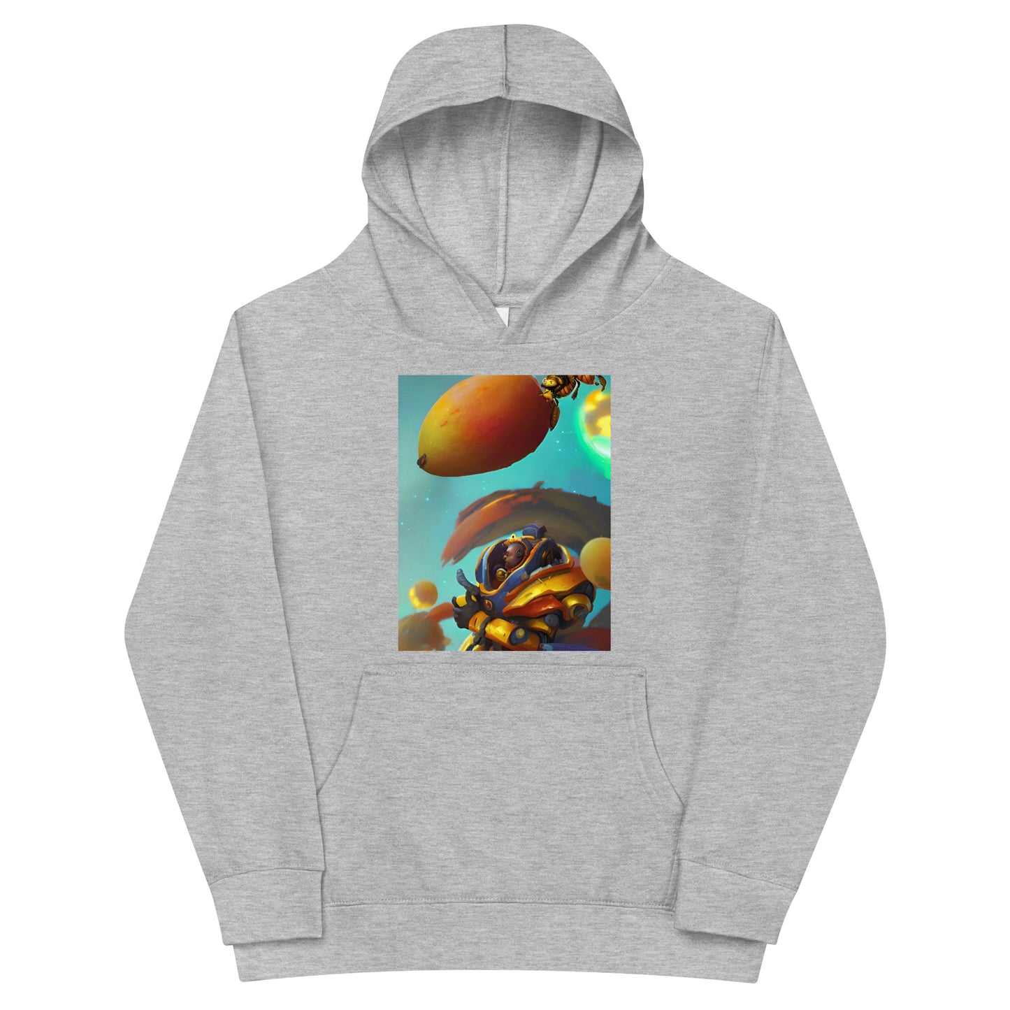 Kids fleece space mango hoodie