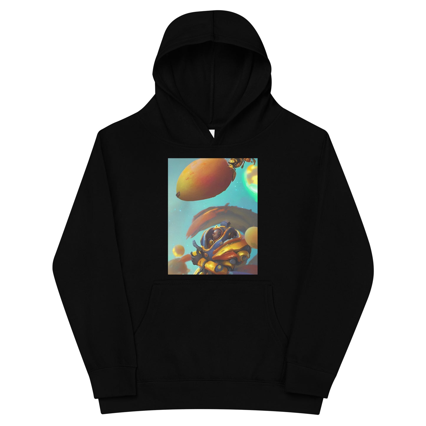 Kids fleece space mango hoodie