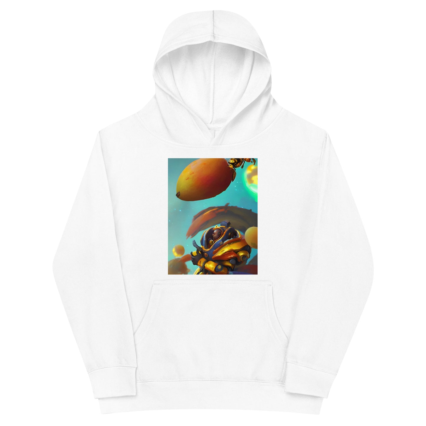 Kids fleece space mango hoodie